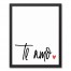 Te Amo Red Heart 16x20 Black Framed Canvas