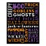 Halloween Words 11x14 Canvas Wall Art
