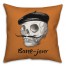 Bone-Jour Skull Sketch 18x18 Spun Poly Pillow