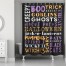 Halloween Words 71x74 Shower Curtain