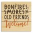 Welcome Bonfires Smores and Old Friends 10.5x10.5 Pallet Wood Art