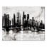 Black and White Graffiti City Skyline 16x20 Canvas Wall Art
