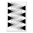 Modern Black and White Triangles 12x18 Canvas Wall Art