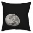 Black and White Moonrise 18x18 Spun Poly Pillow