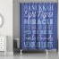 Hanukkah Words 71x74 Shower Curtain