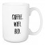 Coffee. Wifi. Bed. 15 oz Mug