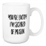 You're Lucky I'm Scared Of Prison 15 oz Mug