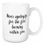 Never Aplogize For The Fire Burning Within You 15 oz Mug