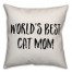 World's Best Cat Mom Pillow