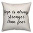 Hope Is Always Stronger Than Fear Pillow