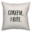 Careful, I Bite Pillow
