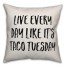 Live Every Day Like It's Taco Tuesday Pillow