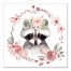 Floral Raccoon 16x16 Canvas Wall Art