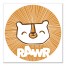 Baby Lion Rawr 12x12 Canvas Wall Art