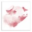 Pinky Piggy Portrait 12x12 Canvas Wall Art