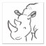Loving Rhino 12x12 Canvas Wall Art