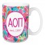 Alpha Omicron Pi Bright Florals 15 oz Mug