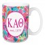 Kappa Alpha Theta Bright Florals 15 oz Mug