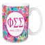 Phi Sigma Sigma Bright Florals 15 oz Mug