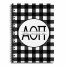 Alpha Omicron Pi Buffalo Check 6x8 Ruled Spiral Notebook