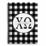 Chi Omega Buffalo Check 6x8 Ruled Spiral Notebook