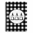 Delta Delta Delta Buffalo Check 6x8 Ruled Spiral Notebook