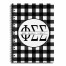 Phi Sigma Sigma Buffalo Check 6x8 Ruled Spiral Notebook
