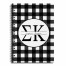 Sigma Kappa Buffalo Check 6x8 Ruled Spiral Notebook