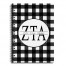 Zeta Tau Alpha Buffalo Check 6x8 Ruled Spiral Notebook