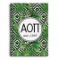 Alpha Omicron Pi Tropical Palms 6x8 Ruled Spiral Notebook