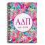 Alpha Delta Pi Bright Florals 6x8 Ruled Spiral Notebook