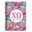 Chi Omega Bright Florals 6x8 Ruled Spiral Notebook