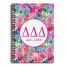 Delta Delta Delta Bright Florals 6x8 Ruled Spiral Notebook