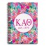 Kappa Alpha Theta Bright Florals 6x8 Ruled Spiral Notebook