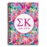 Sigma Kappa Bright Florals 6x8 Ruled Spiral Notebook