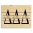 Delta Delta Delta Script 14x10.5 Pallet Wood Art