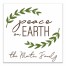Peace on Earth 20x20 Personalized Canvas Wall Art