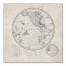 Round World Map Distressed 30x30 Canvas Wall Art