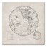 Round World Map Distressed 36x36 Canvas Wall Art