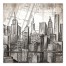 Sketch City Skyline 36x36 Canvas Wall Art
