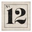 Vintage Number 12 Sign 30x30 Canvas Wall Art