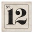 Vintage Number 12 Sign 36x36 Canvas Wall Art