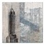 New York Landmarks on Distressed Background 24x24 Canvas Wall Art