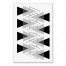 Modern Black and White Triangles 20x30 Canvas Wall Art