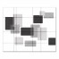 Mid-Mod Black and White Rectangles 20x24 Canvas Wall Art