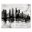 Black and White Graffiti City Skyline 20x24 Canvas Wall Art