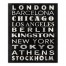 Major City Names 20x24 Canvas Wall Art