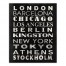 Major City Names 24x30 Canvas Wall Art