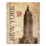 New York Empire State Distressed 24x30 Canvas Wall Art