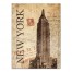 New York Empire State Distressed 30x40 Canvas Wall Art